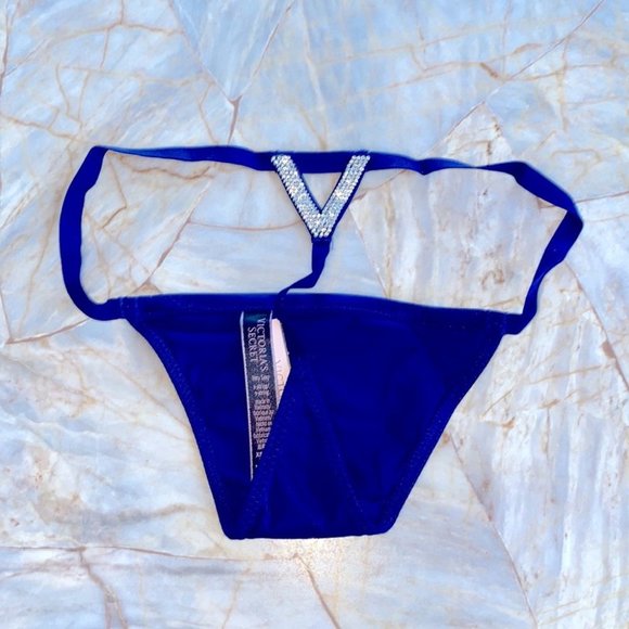 New VS VERY SEXY Bombshell Shine V-string Panty Purple Shine crystal band - Picture 5 of 12